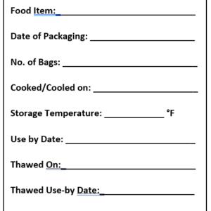 Digital Sample of Sous Vide Label