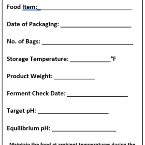 Digital rendering of Fermentation label