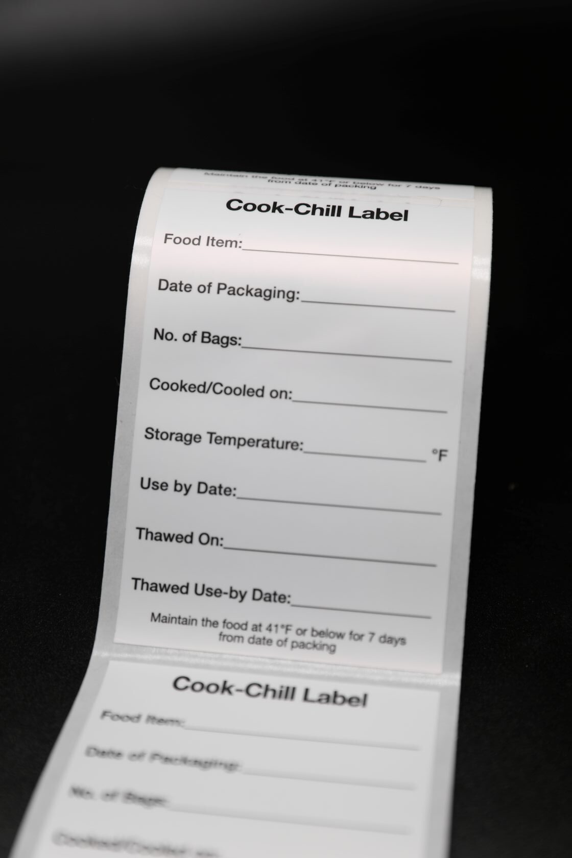 Chilled Label Example Cook-Chill Labels | Food Safety Paladin